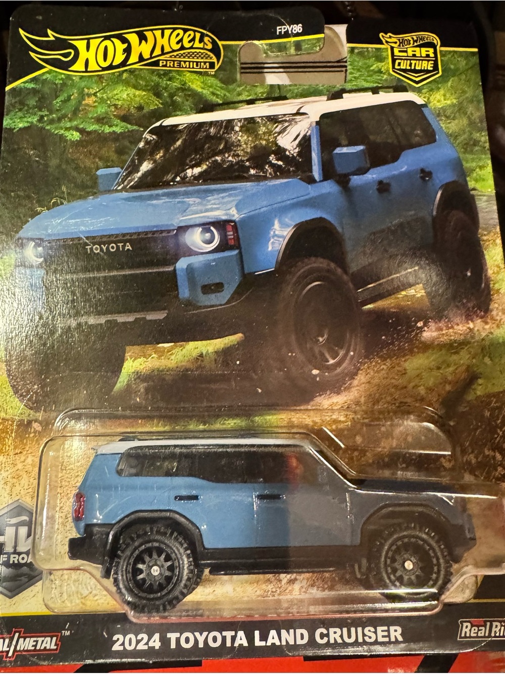 Hot Wheels Premium 2024 Toyota Land Cruiser Toy Car - Blue